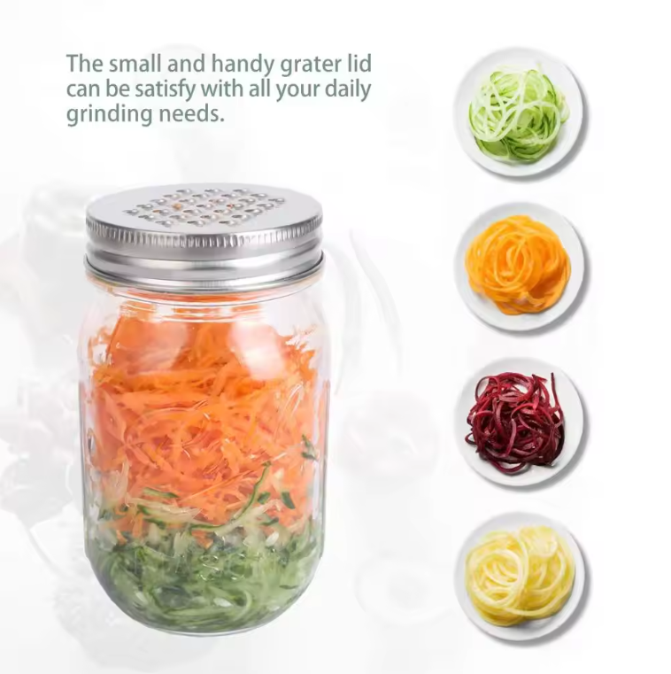 Vegetable Grater Lid for Mason Jars