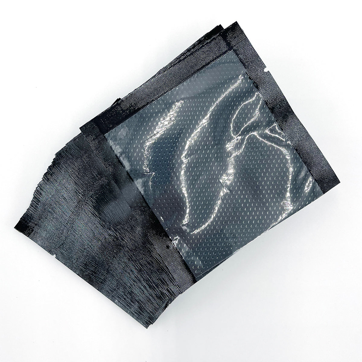 4" x 4" black back and clear front vacuum sealer bags, make your products stand out