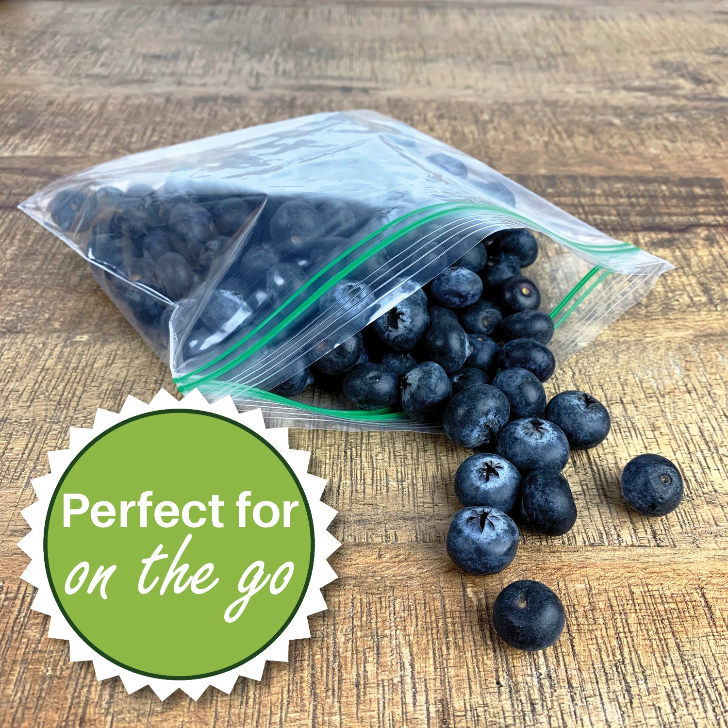 perfect for on the go, double zipper food storage bags