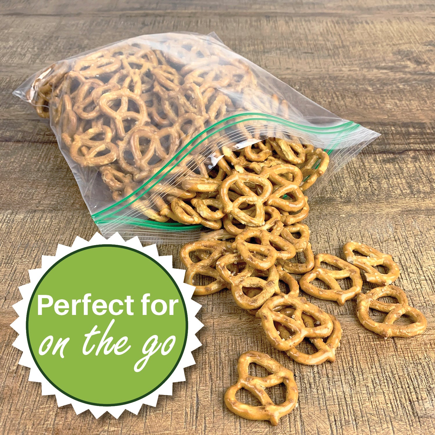 perfect for on the go, double zipper food storage bags