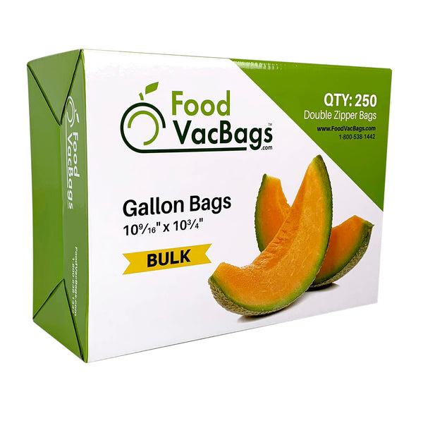 Gallon Double Zipper Bags - 250 count – FoodVacBags