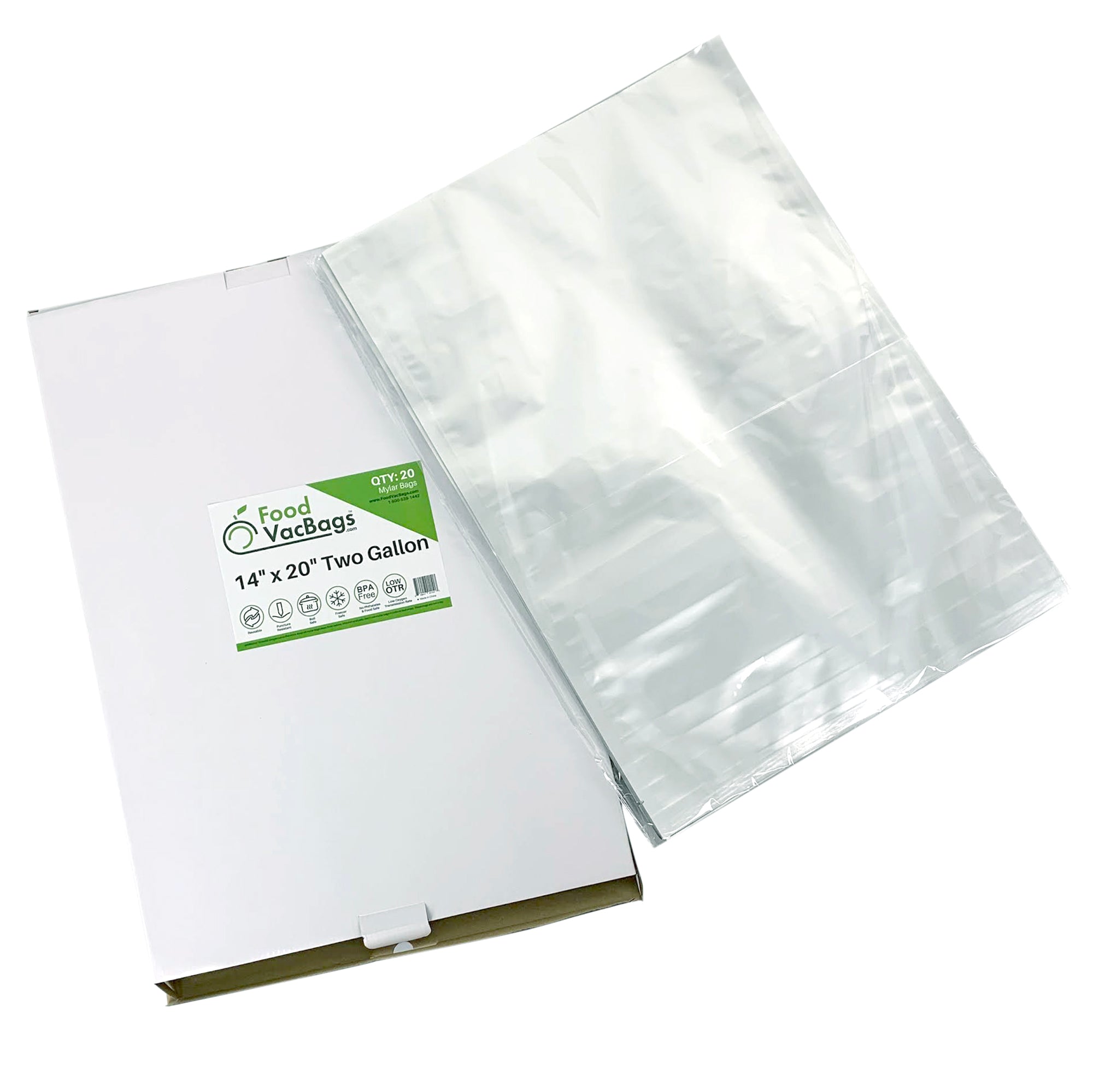 Two Gallon Mylar Bags 14" x 20"
