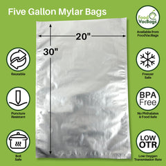 Five Gallon Mylar Bags 20" x 30"