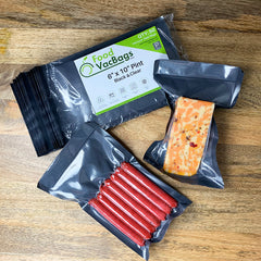 Black and Clear Precut Vacuum Seal Bags for Food Storage