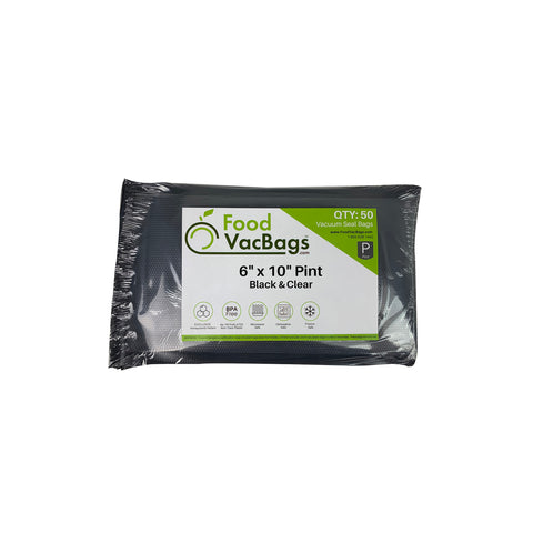 Pint Black & Clear Vacuum Sealer Bags