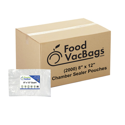 Quart 8" x 12" Chamber Vacuum Sealer Pouches
