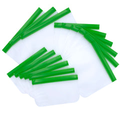 Reusable Food Storage Bags, PEVA, 15 pack, Sandwich, Snack, Gallon