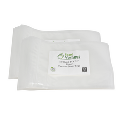 FoodVacBags Zipper Bags - 50 FoodVacBags™ 8" X 12" Clear Zipper Quart Bags - airtight- foodsaver compatible