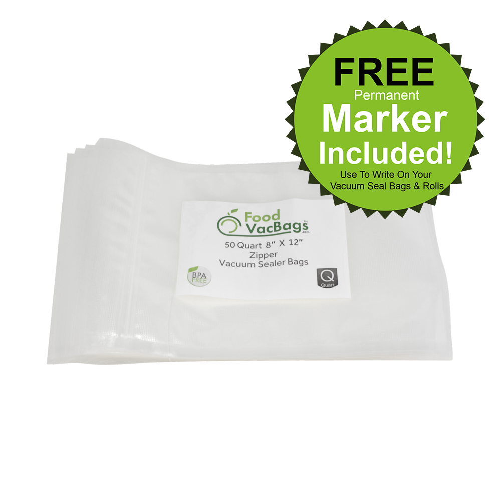 quart zipper vacuum sealer bag compatible with FoodSaver