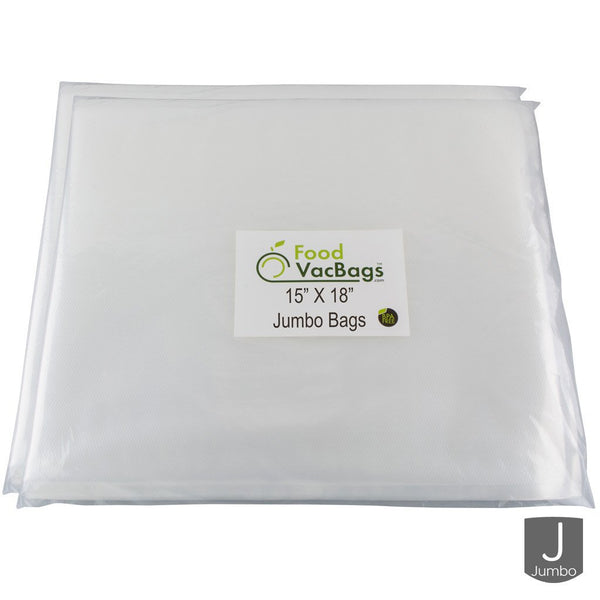 FoodVacBags™ 15X18 Jumbo Vacuum Seal Bags - Food Saver Compatible