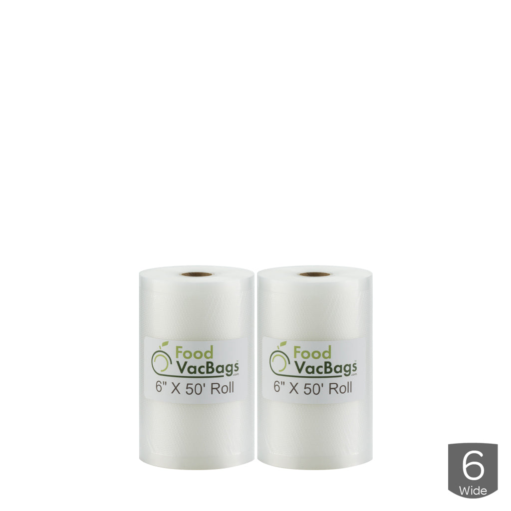 6" X 50' Vacuum Seal Rolls - 2 count