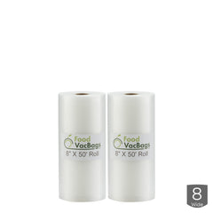 Rolls - 8" X 50' Vacuum Seal Rolls - FoodSaver Compatible - Sous Vide