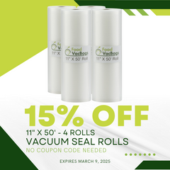 11" X 50' Vacuum Seal Rolls - 4 count