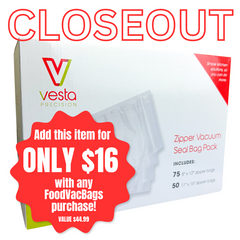 Closeout Zipper Vesta Vacuum Seal Bags