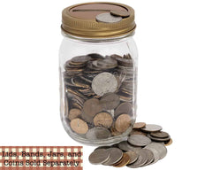 Copper Coin Slot Bank Lid Inserts for Mason Jars 10 Pack