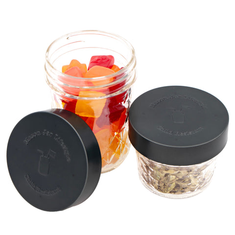 Child Resistant Lids for Regular Mouth Mason Jars 2 Pack