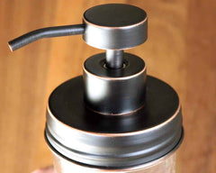 Oil Rubbed Bronze Soap Pump Lid Kit for Regular Mouth Mason Jars