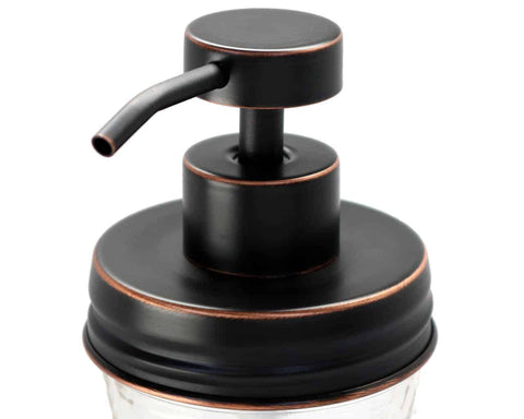 Oil Rubbed Bronze Soap Pump Lid Kit for Regular Mouth Mason Jars