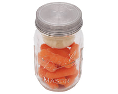 Stainless Steel Storage Lids with Leak-Proof Silicone Liners for Mason Jars 5 Pack