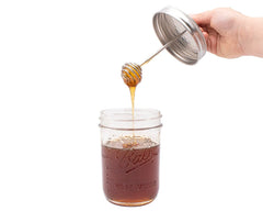 Honey Dipper Stainless Steel Lid for Mason Jars