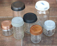 Shiny Copper Decorative Mason Jar Lids 4 Pack