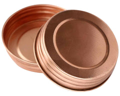 Shiny Copper Decorative Mason Jar Lids 4 Pack