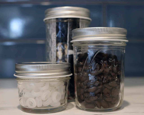 Shiny Metal Storage Lids for Mason Jars 6 Pack