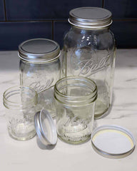 Shiny Metal Storage Lids for Mason Jars 6 Pack