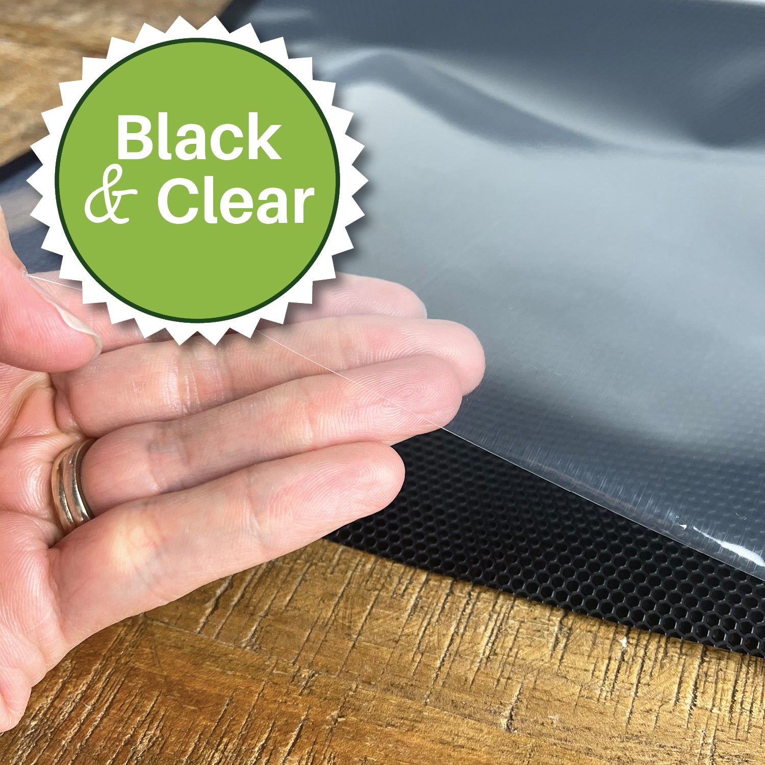 jumbo black and clear vacuum sealer bags
