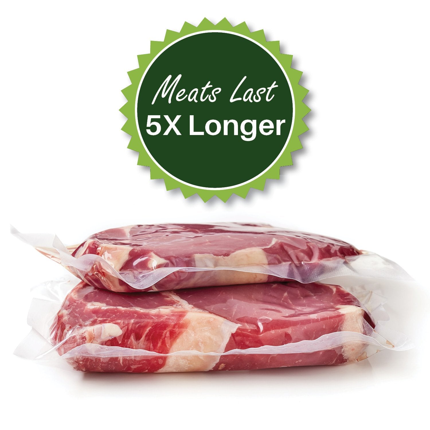 meats last 5X longer in chamber seal bags