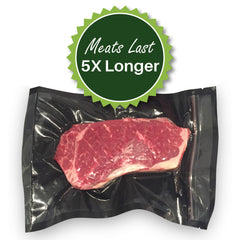 Meats last 5X longer when vacuum sealed