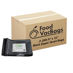 Black Zipper Vacuum Seal Bags - Case - perfect for display - bulk