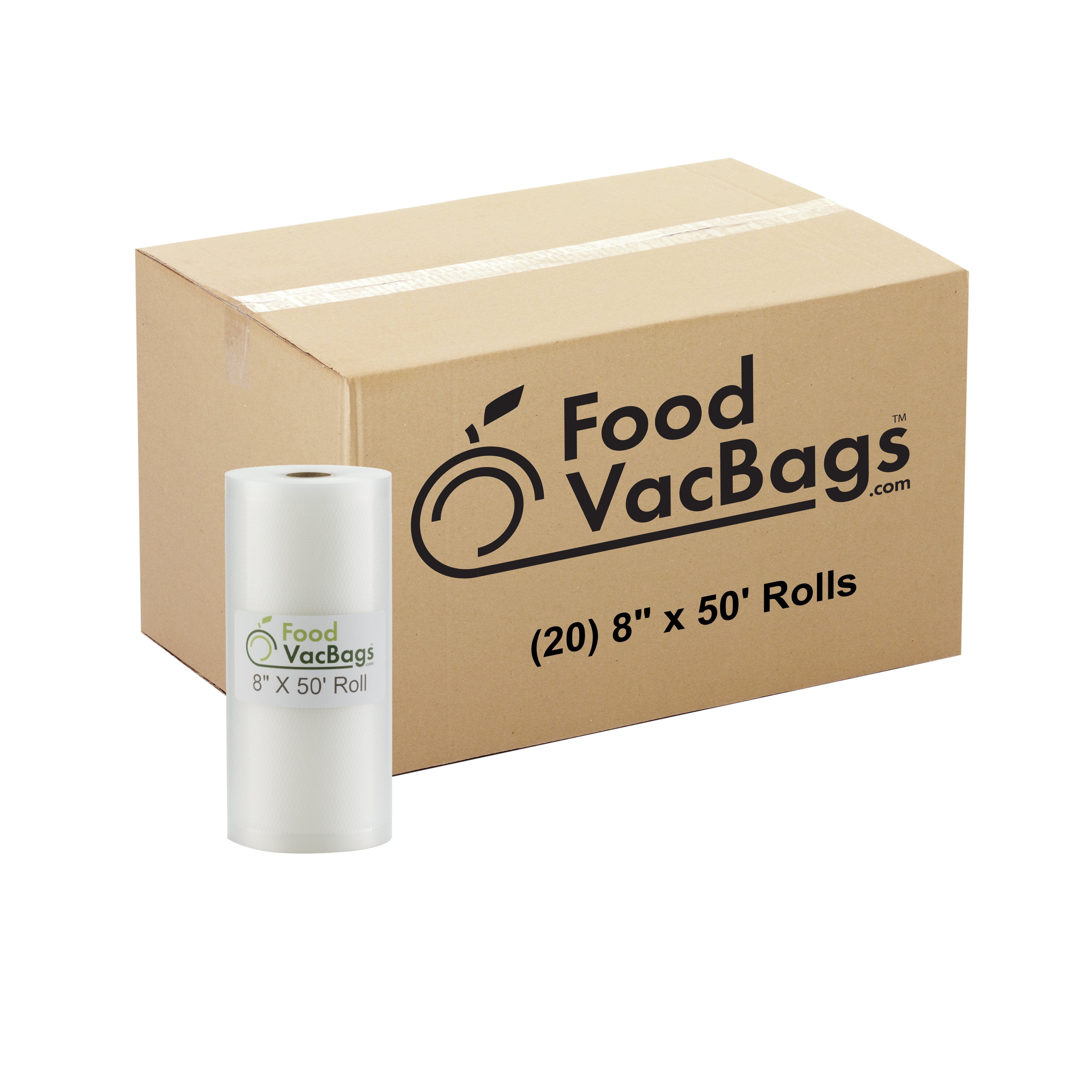 FoodVacBags 8 x 50' Vacuum Sealer Bags (4 Count) - Commercial