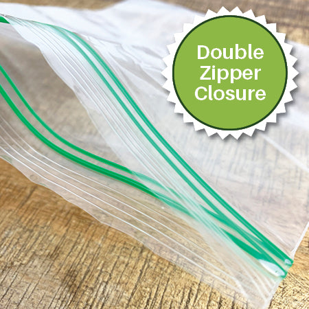 Reclosable Double Ziplock LDPE Plastic Bag Zipper Sandwich Bag