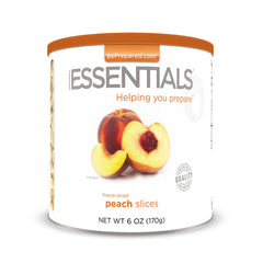 freeze dried peach slices emergency essentials prepper food