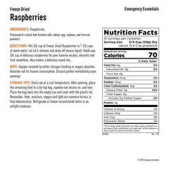 freeze dried raspberries emergency essentials prepper food