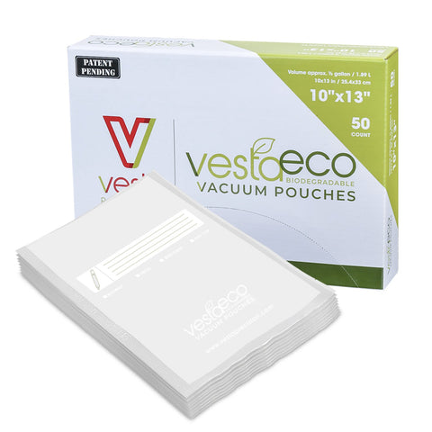 10" x 13" Gallon VestaEco Biodegradable Chamber Bags - 50 count