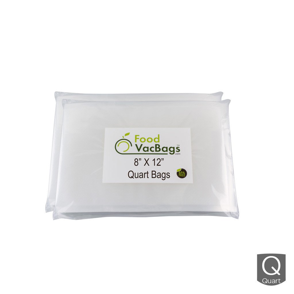 50 Zipper Vacuum Sealer Bags: Quart Size (8 inch x 12 inch) - OutOfAir Vacuum Sealer Zip Bags for FoodSaver, Weston, Other savers. 33% Thicker BPA