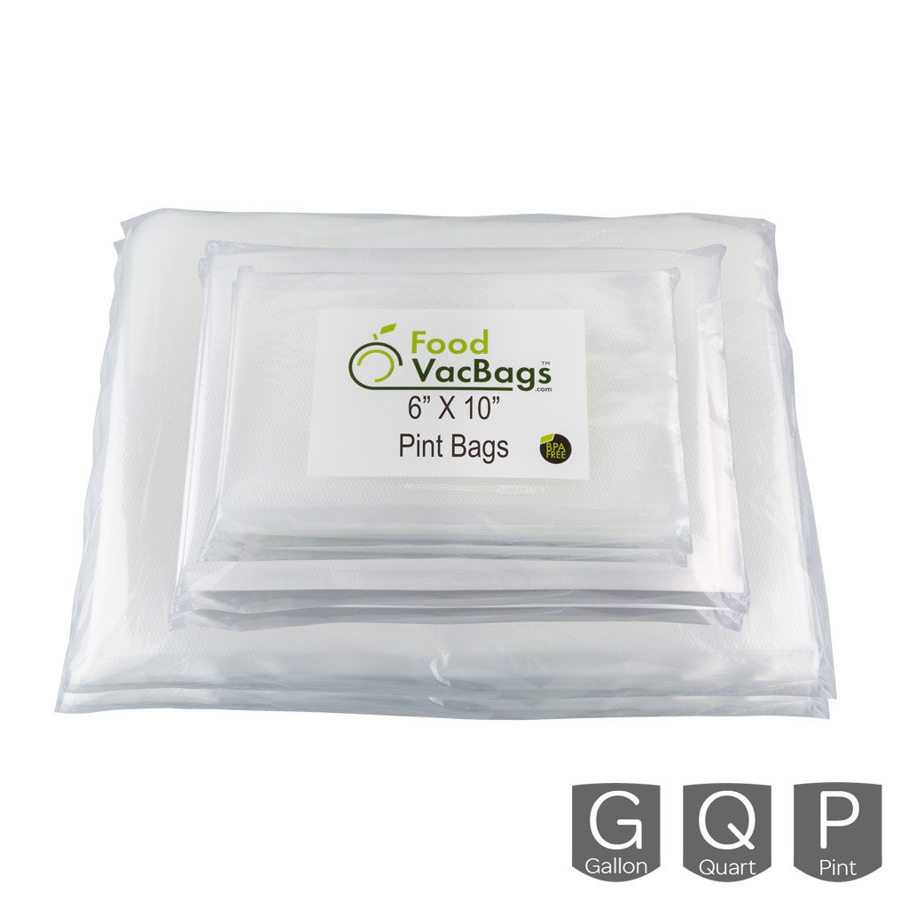 300 FoodVacBags™ Vacuum Seal Bags - 100 Pint, 100 Quart & 100 Gallon