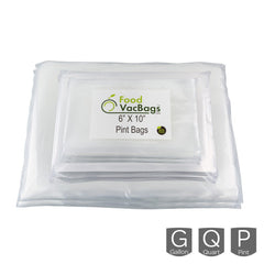 Bags - 300 FoodVacBags - 100 Pint, 100 Quart & 100 Gallon Bags - FoodSaver Compatible - Sous Vide