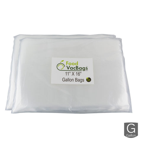 FoodVacBags Vacuum Sealer Bags - 100 11" X 16" Gallon - FoodSaver Compatible - Sous Vide