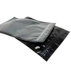 FoodVacBags Zipper Bags - 50 FoodVacBags 8" X 12" Zipper Quart Bags - Black Back Clear Front