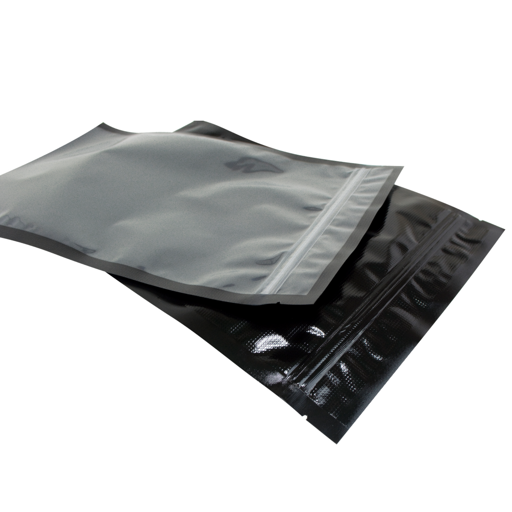 FoodVacBags Zipper Bags - Case Of 1000 FoodVacBags 8" X 12" Zipper Quart Bags - Black & Clear