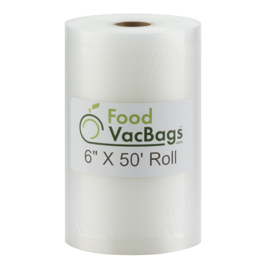 6" x 50' FoodVacBags Vacuum Seal Roll - Bulk