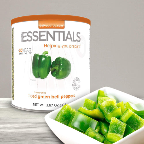 Freeze-Dried Green Bell Pepper Dices