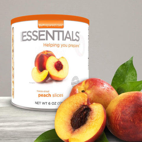 freeze dried peach slices emergency essentials prepper food