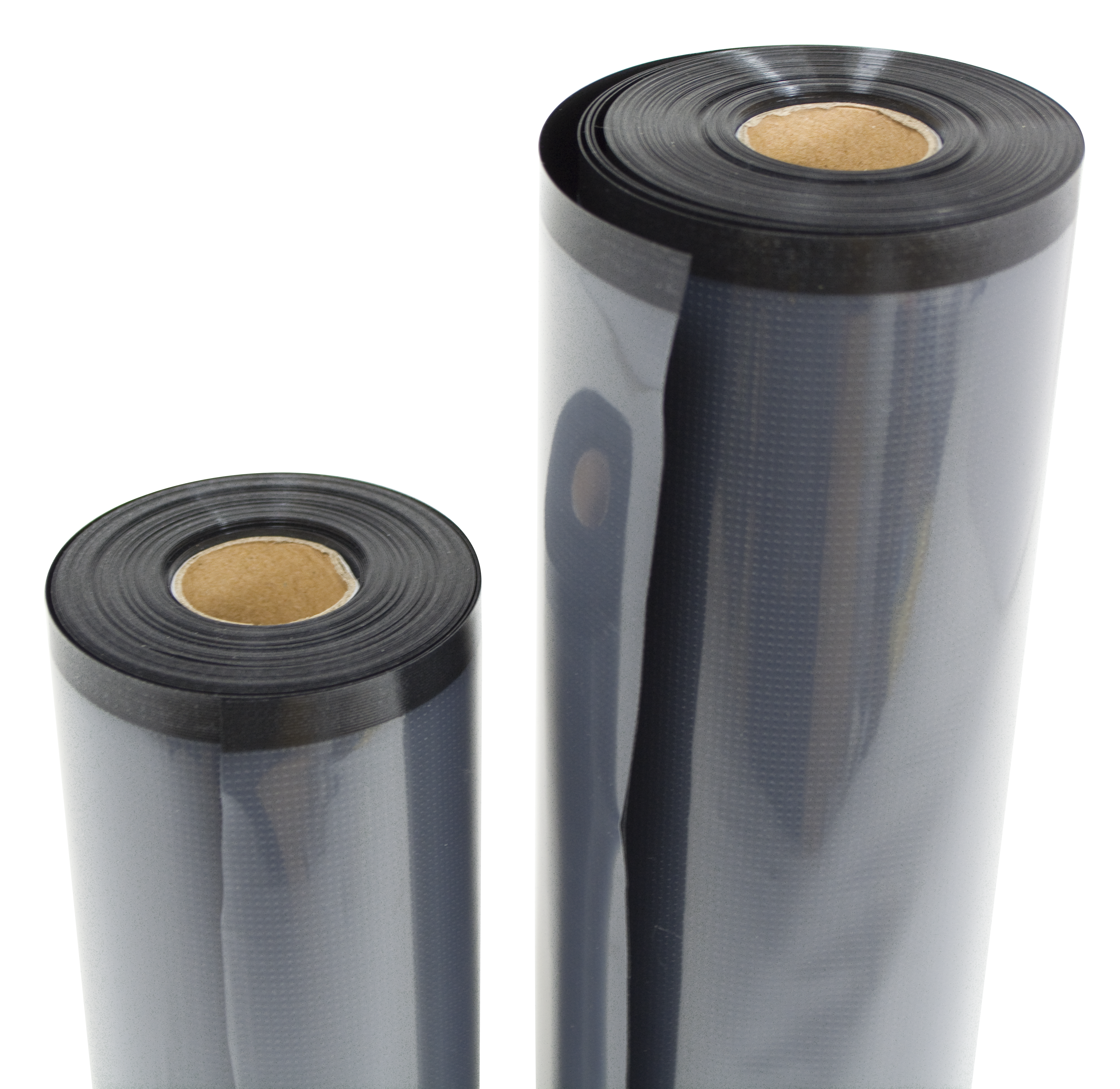Rolls - TWO 11" X 50' Black & Clear Vacuum Seal Rolls - airtight- foodsaver compatible