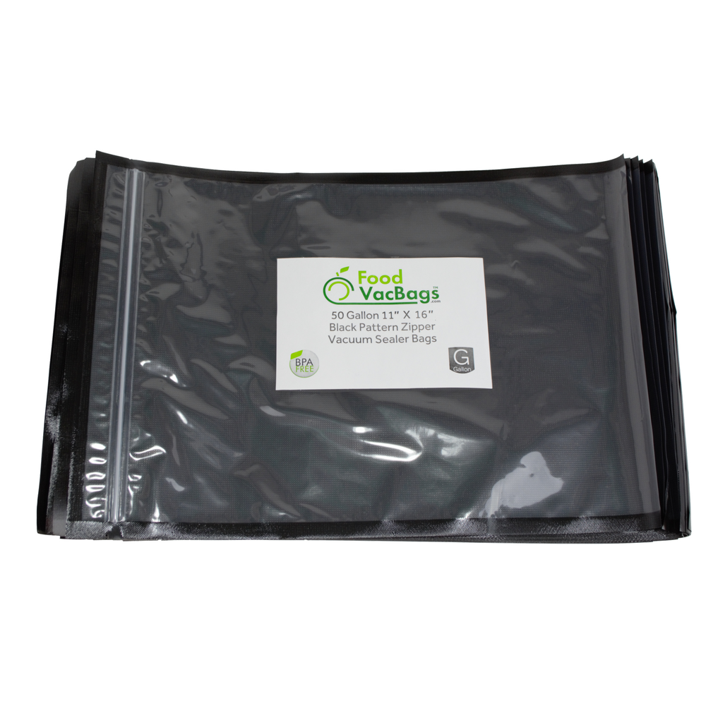 600 - 11 X 16 Zipper Gallon Black & Clear Bags